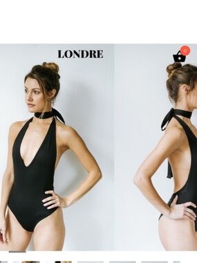 Londre Multiway One piece Swimsuit Convertible Halter Black S NWT Bikini Leotard